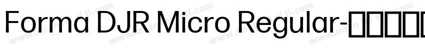 Forma DJR Micro Regular字体转换